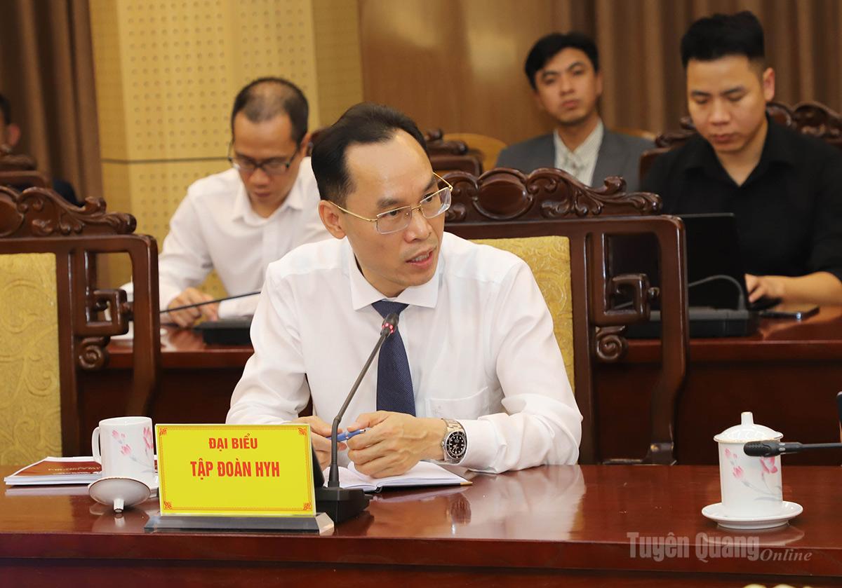 Lãnh đạo Tập đoàn HYH phát biểu tại hội nghị.