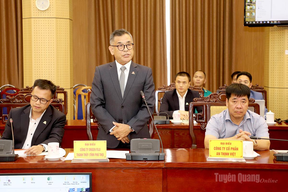 Lãnh đạo Công ty On sen Fu Ji phát biếu tại hội nghị.