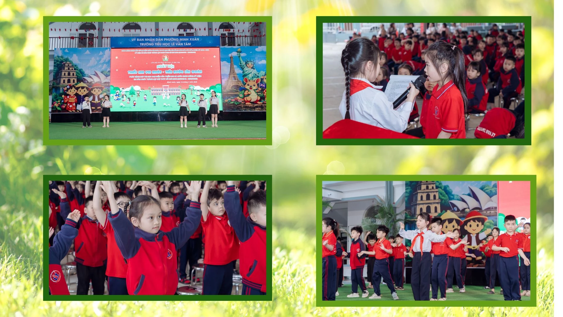 Học sinh trường Tiểu học Lê Văn Tám hào hứng tham gia các hoạt động tại ngày hội.