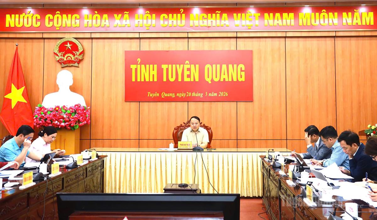 Đồng chí Phan Huy Ngọc, Phó Bí thư Tỉnh ủy, Chủ tịch UBND tỉnh làm việc với 15 xã thuộc Cụm I về định hướng phát triển kinh tế - xã hội 5 năm giai đoạn 2026 – 2030.