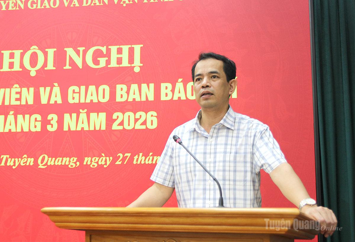 Lãnh đạo Sở Nội vụ thông tin chuyên đề về cuộc bầu cử đại biểu Quốc hội khóa XVI và đại biểu HĐND các cấp, nhiệm kỳ 2026-2031.