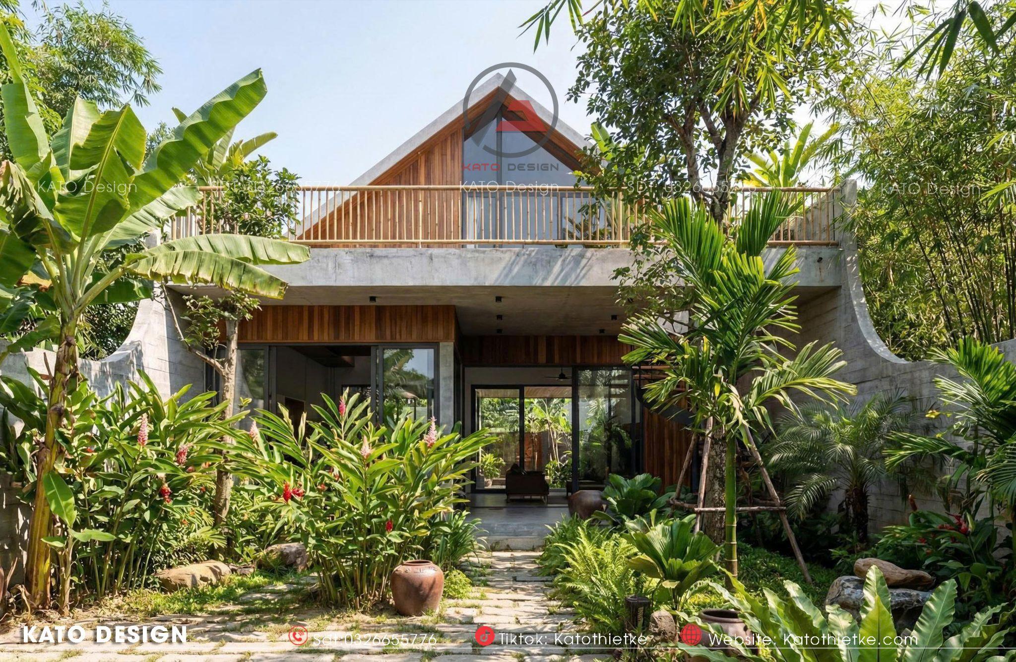 Nhà vườn đẹp ấn tượng được nhiều gia đình lựa chọn nhờ không gian sống thoáng đãng