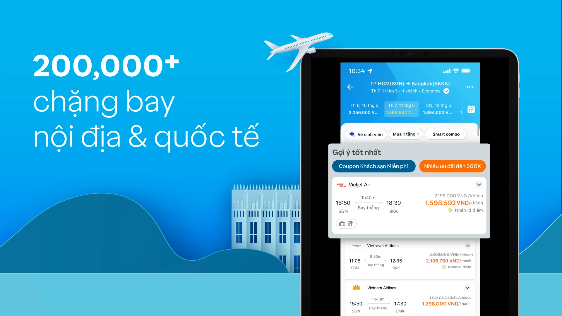 Traveloka là nền tảng được nhiều người dùng để săn vé máy bay giá rẻ