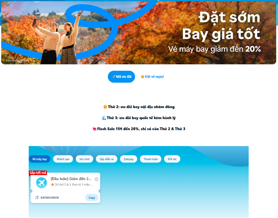 Chương trình có ưu đãi lên tới 20% 