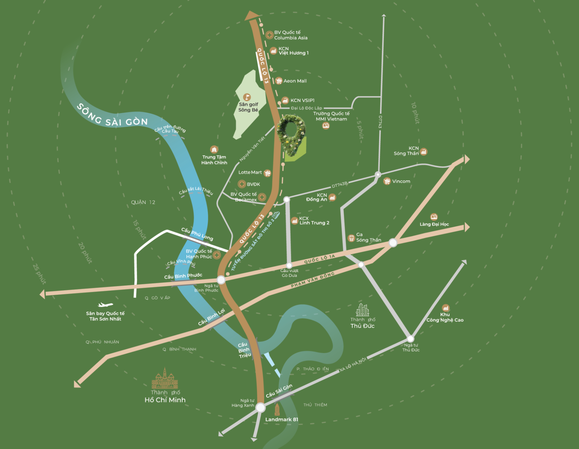 Vị trí dự án Lusso Saigon bên trong đại đô thị La Pura