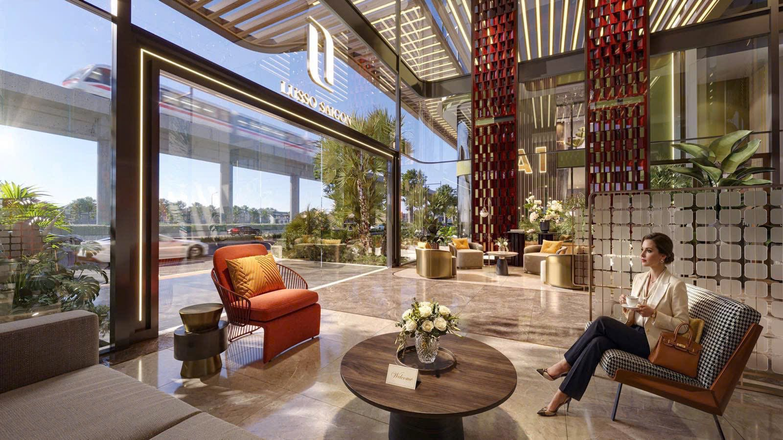 Khu đón trả khách chuẩn 5 sao tại sảnh Lusso Saigon