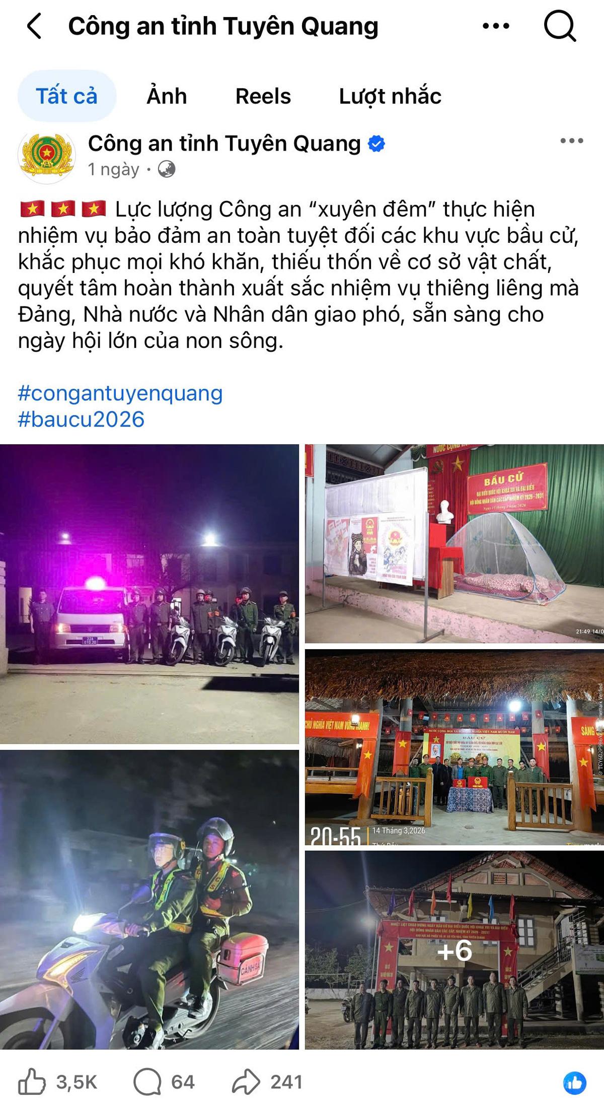 Fanpage “Công an tỉnh Tuyên Quang” là kênh tuyên truyền, phổ biến pháp luật hiệu quả hiện nay.