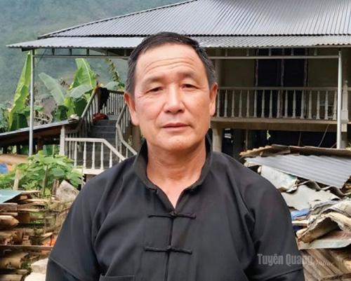 Ông Lò A Rai, người có uy tín thôn Nà Lạc, xã Tát Ngà.