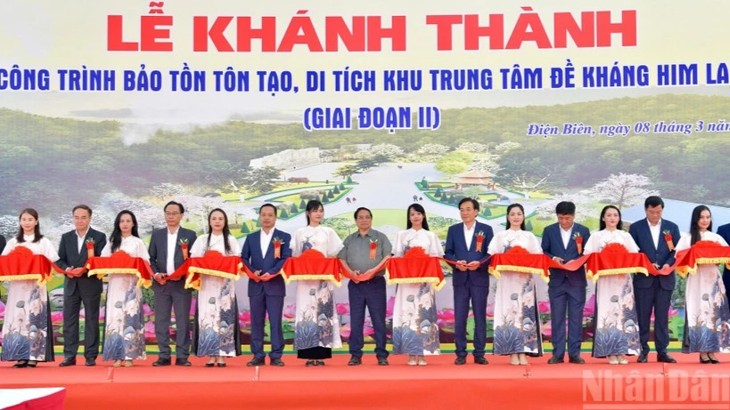 Thủ tướng Chính phủ Phạm Minh Chính dự lễ khánh thành Công trình bảo tồn, tôn tạo Khu di tích Him Lam (giai đoạn II)