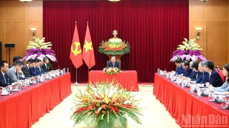 Tổng Bí thư Tô Lâm tiếp lãnh đạo một số tập đoàn quốc tế