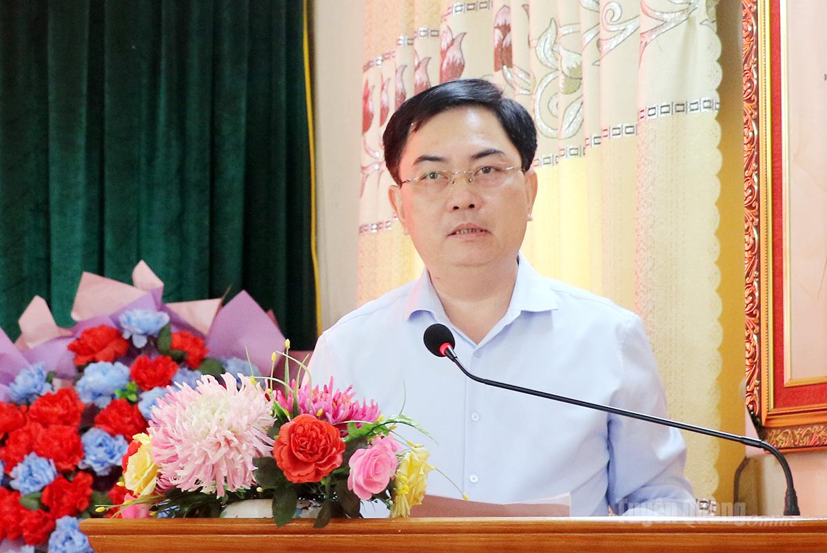 Ứng cử viên đại biểu HĐND tỉnh, khoá XX, nhiệm kỳ 2026-2031 Sền Văn Bắc trình bày chương trình hành động trước cử tri xã Yên Cường.