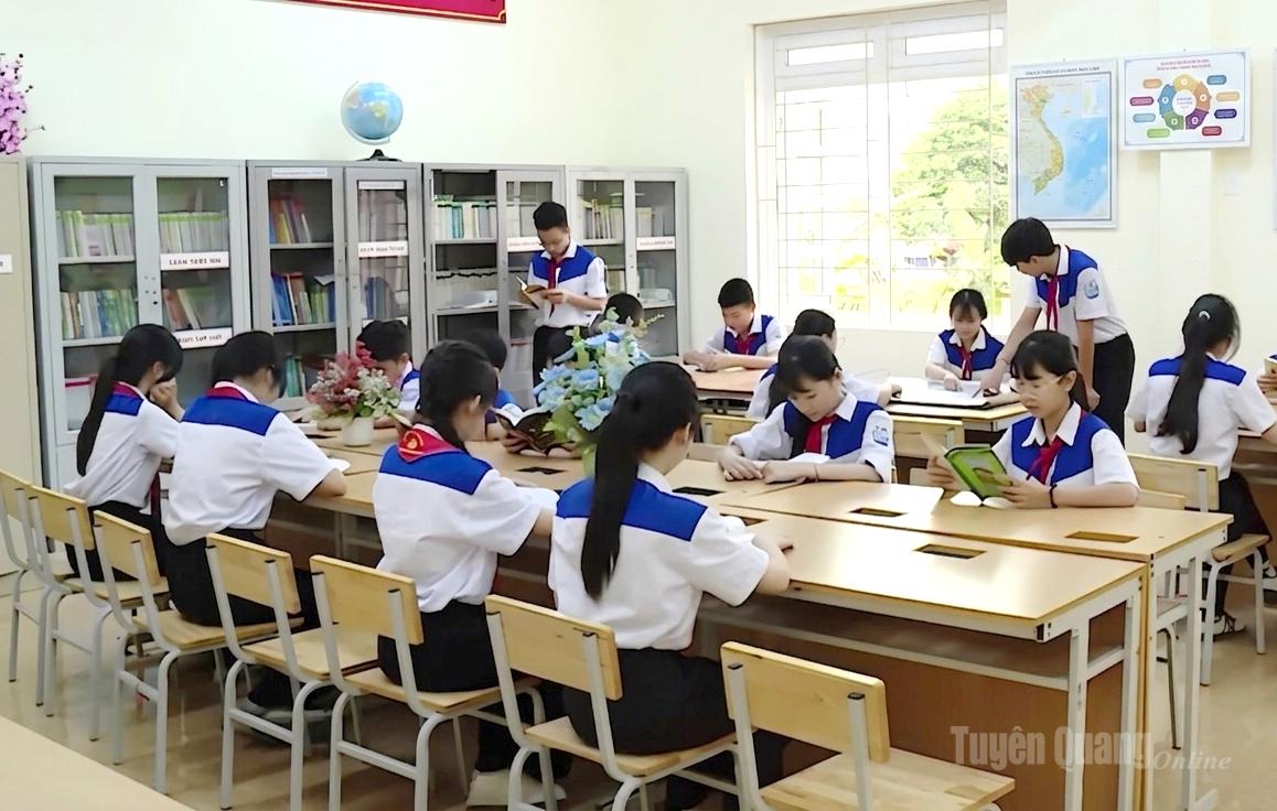 Không khí đọc sách tại Trường THCS Hưng Thành, phường An Tường.