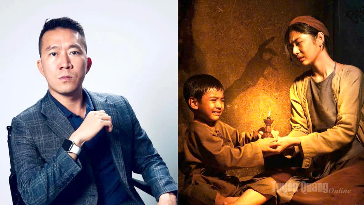 Đạo diễn Hoàng Nam và 
1 cảnh trong 
bộ phim
 Đèn âm hồn.