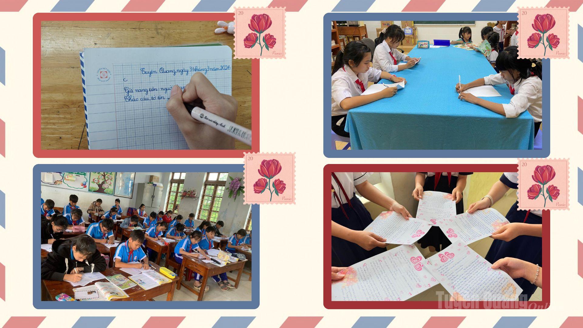 Các em học sinh tích cực hưởng ứng cuộc thi Viết thư Quốc tế UPU lần thứ 55.