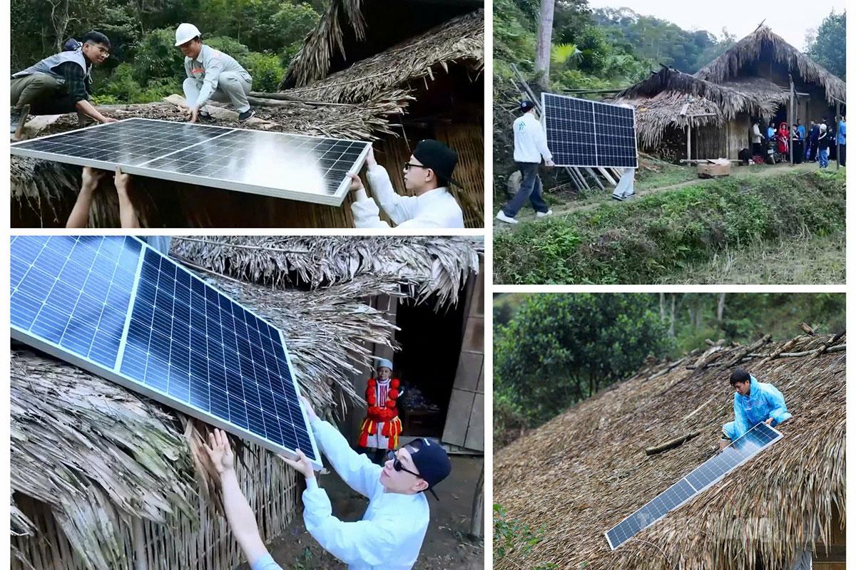 Double2T cùng nhóm Từ Thiện Thật đã triển khai dự án Đánh cắp mặt trời, đưa điện năng lượng mặt trời đi muôn nơi.