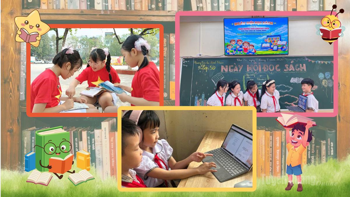 Ngày hội đọc sách tại trường Tiểu học Bình Thuận được các em học sinh háo hức tham gia, hưởng ứng.