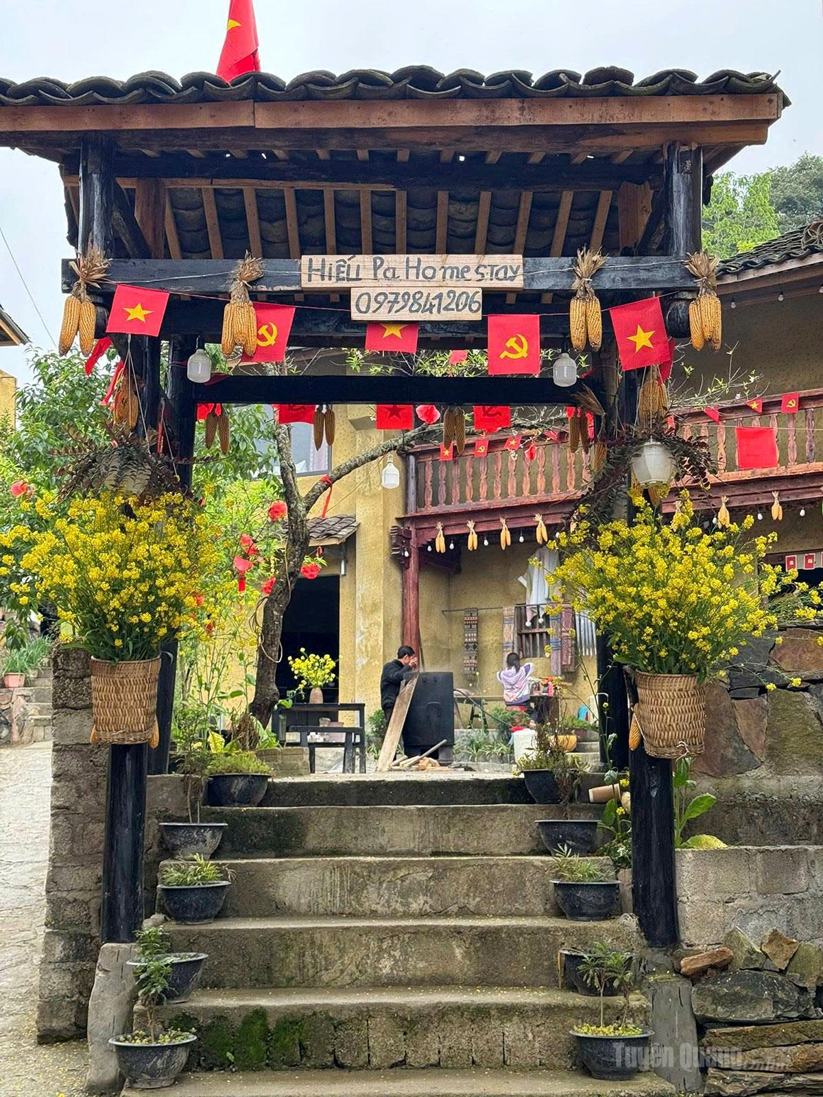 A corner for check-in photos.