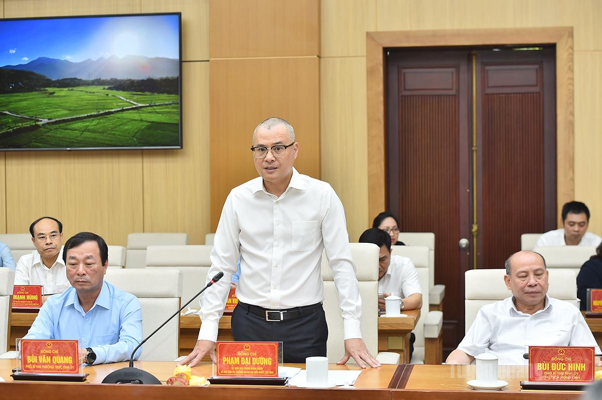 Đồng chí Phạm Đại Dương, Bí thư Tỉnh ủy Phú Thọ phát biểu tại hội nghị.