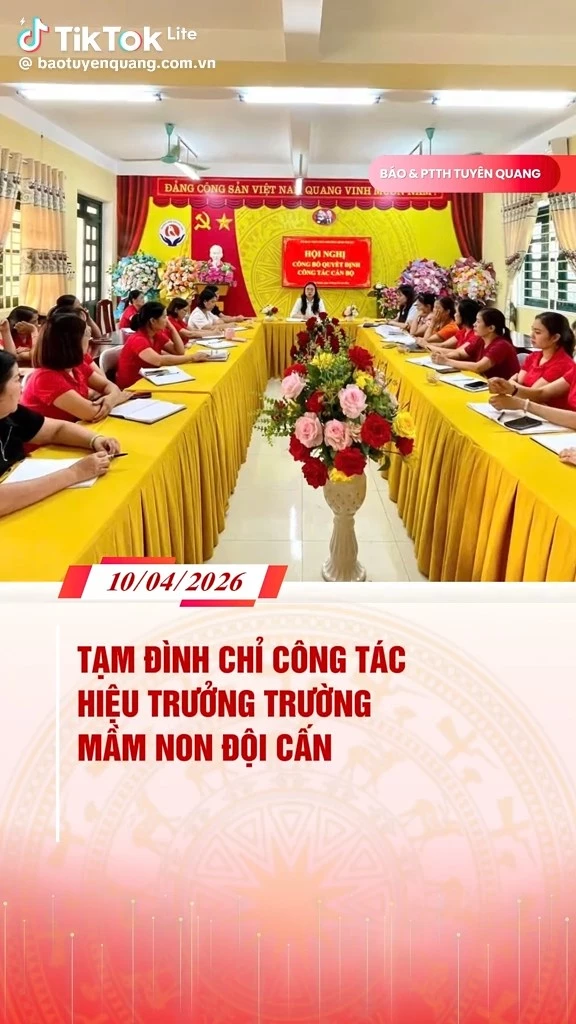 Tạm đ&igrave;nh chỉ c&ocirc;ng t&aacute;c Hiệu trưởng Trường Mầm non Đội Cấn