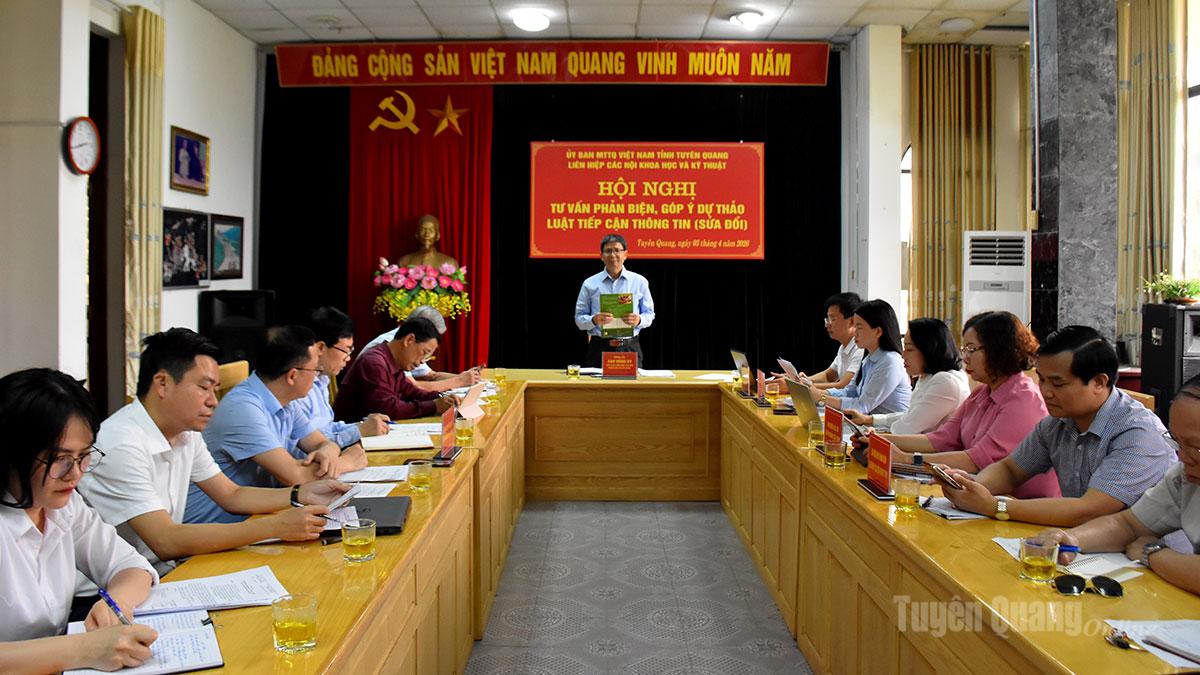 Đại biểu dự Hội nghị tư vấn, phản biện và góp ý đối với dự thảo Luật Tiếp cận thông tin (sửa đổi).