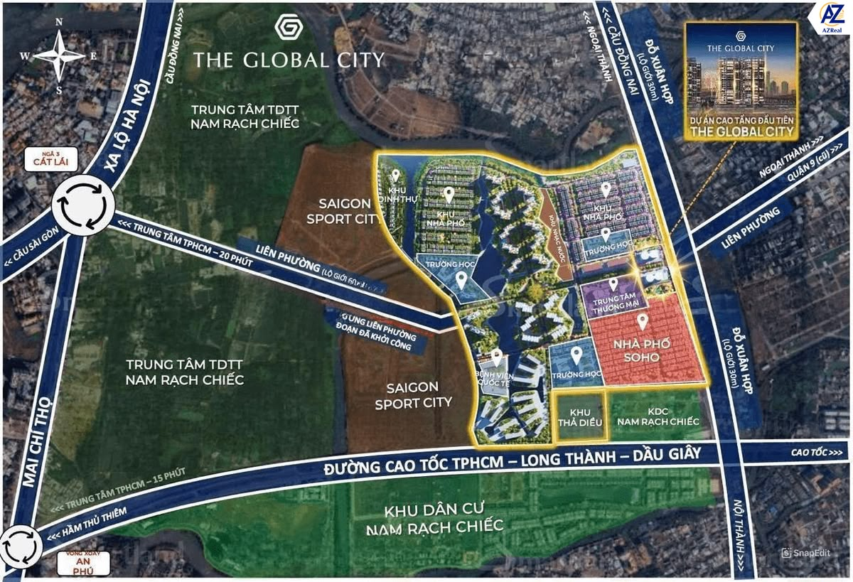 Vị trí chiến lược của căn hộ Global City