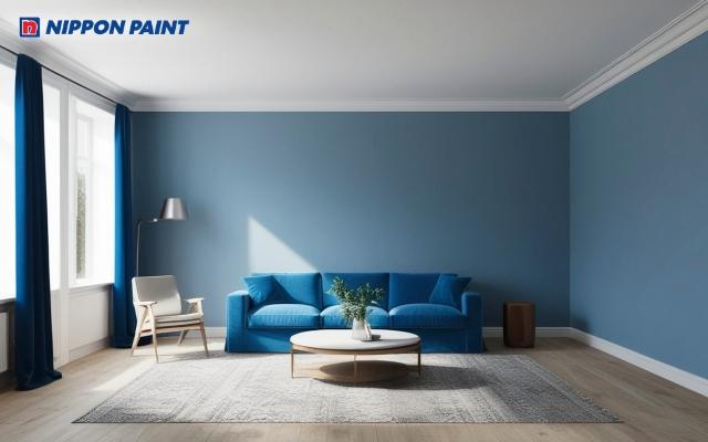 Nên hạn chế sử dụng màu xanh dương quá đậm để tránh gây cảm giác nặng nề cho không gian