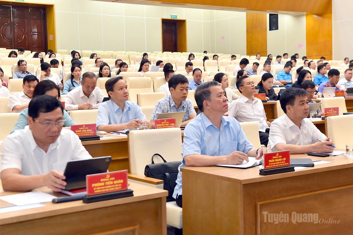 Các đồng chí lãnh đạo các Ban đảng Tỉnh ủy dự hội nghị.