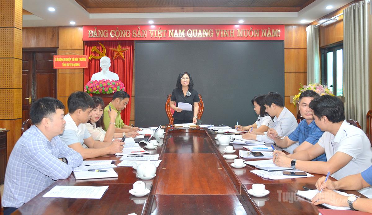 Lãnh đạo Sở Nông nghiệp và Môi trường kết luận cuộc họp.