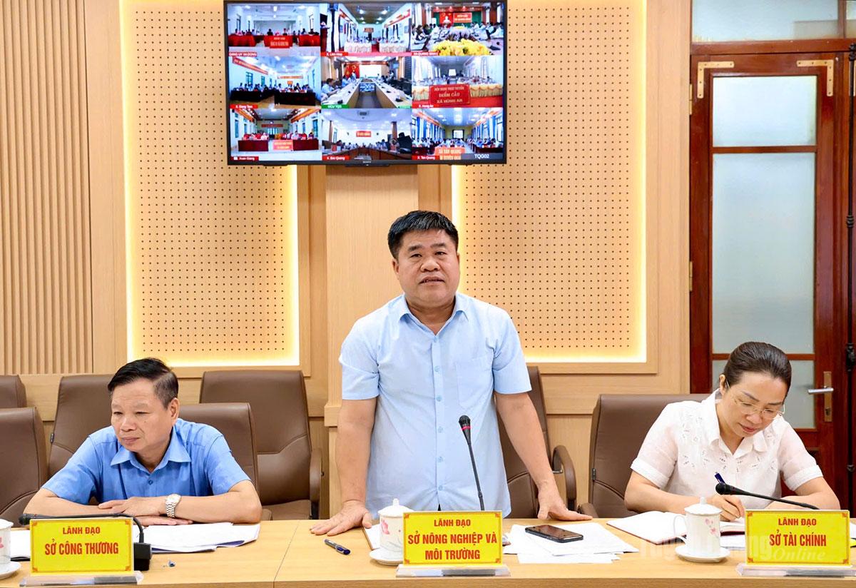 Lãnh đạo Sở Nông nghiệp và Môi trường phát biểu tại buổi làm việc với các xã định hướng phát triển kinh tế - xã hội giai đoạn 2026 – 2030.