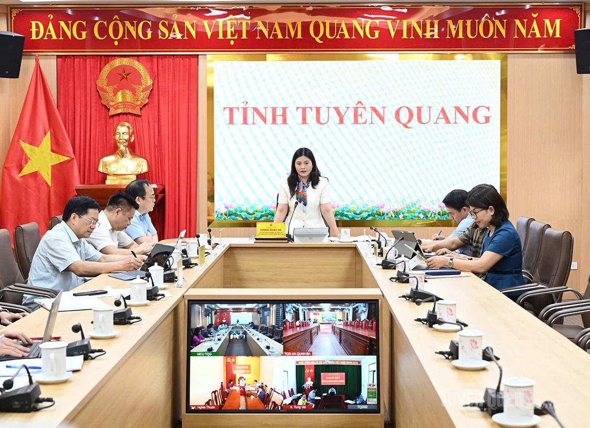 Đồng chí Vương Ngọc Hà, Ủy viên Ban Thường vụ Tỉnh ủy, Phó Chủ tịch UBND tỉnh phát biểu chỉ đạo buổi làm việc.