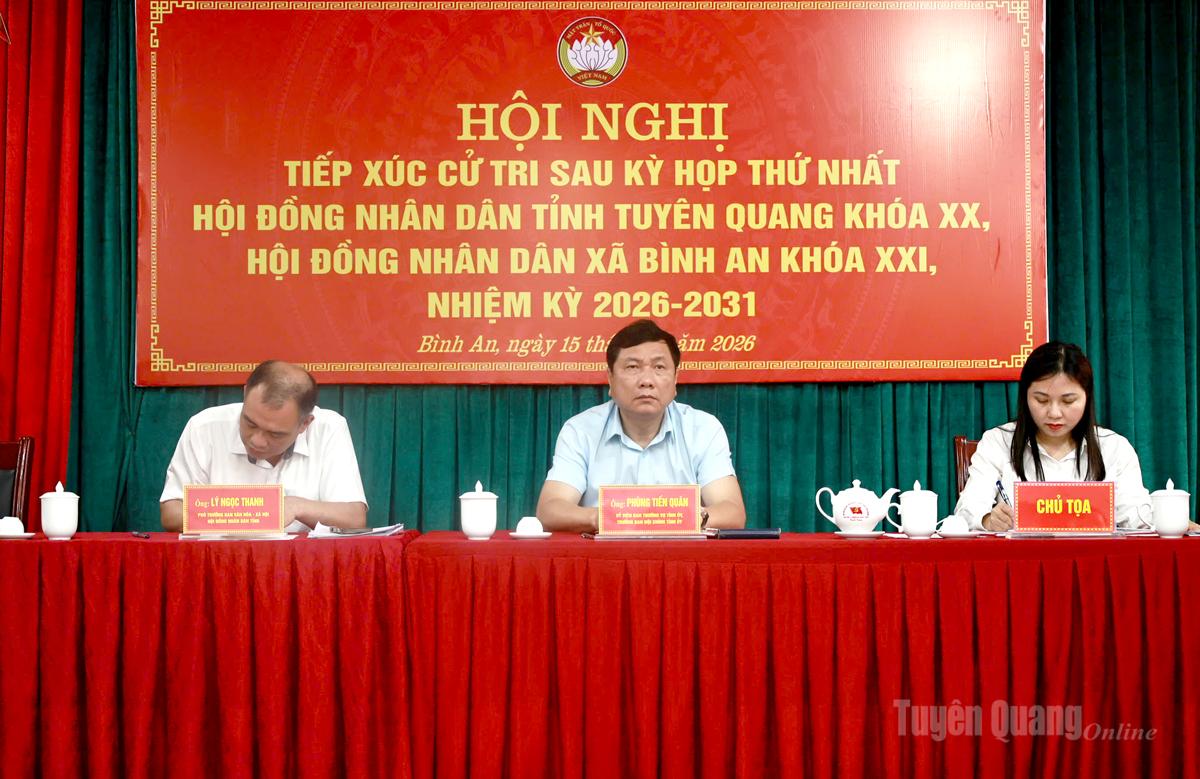 Tổ đại biểu số 4 HĐND tỉnh tiếp xúc cử tri xã Bình An.