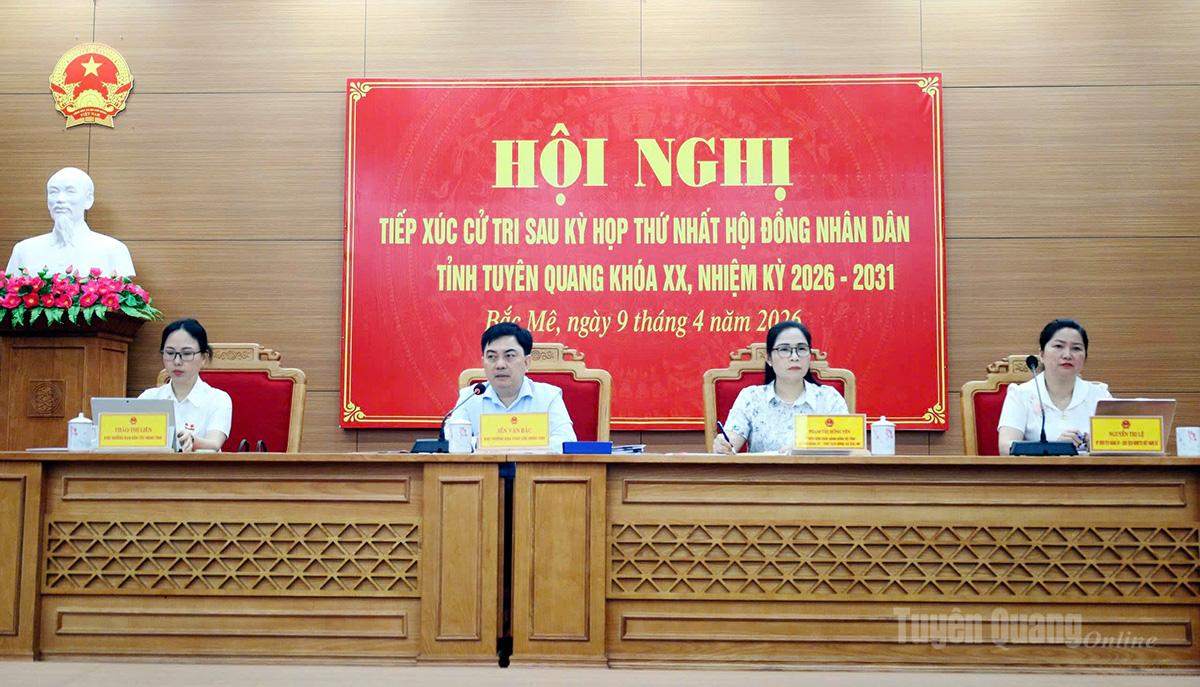 Tổ đại biểu số 1 HĐND tỉnh tiếp xúc cử tri tại xã Bắc Mê.