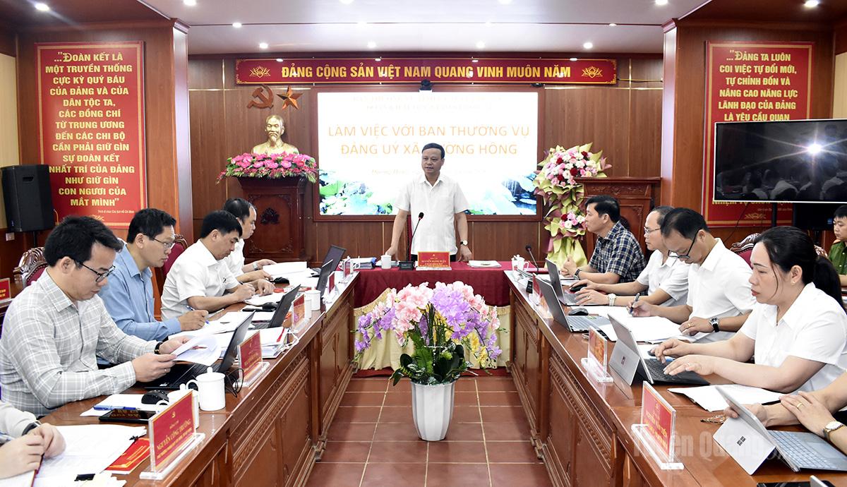 Đồng chí Nguyễn Mạnh Tuấn, Uỷ viên Ban Thường vụ Tỉnh uỷ, Phó Chủ tịch UBND tỉnh kết luận tại buổi làm việc.