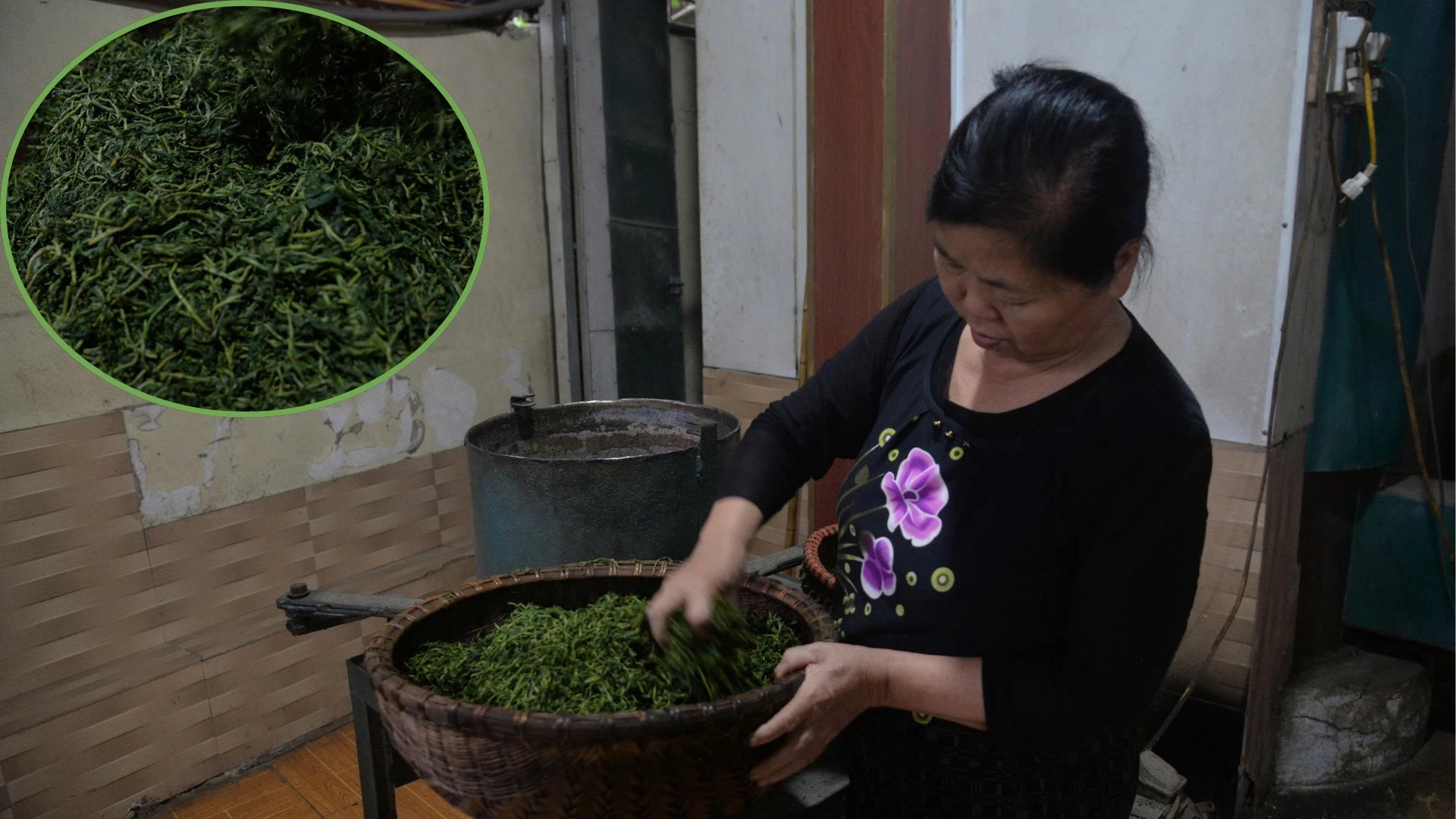 The tea-rolling process requires skilled artisans with many years of experience.
