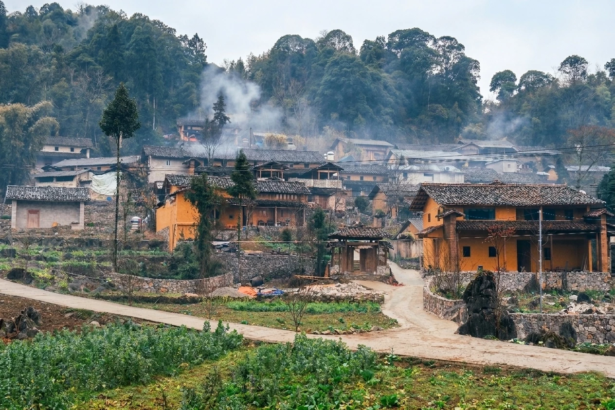 Lao Xa Village in Sa Phin Commune is peaceful and contemplative, with earthen houses preserved almost intact.