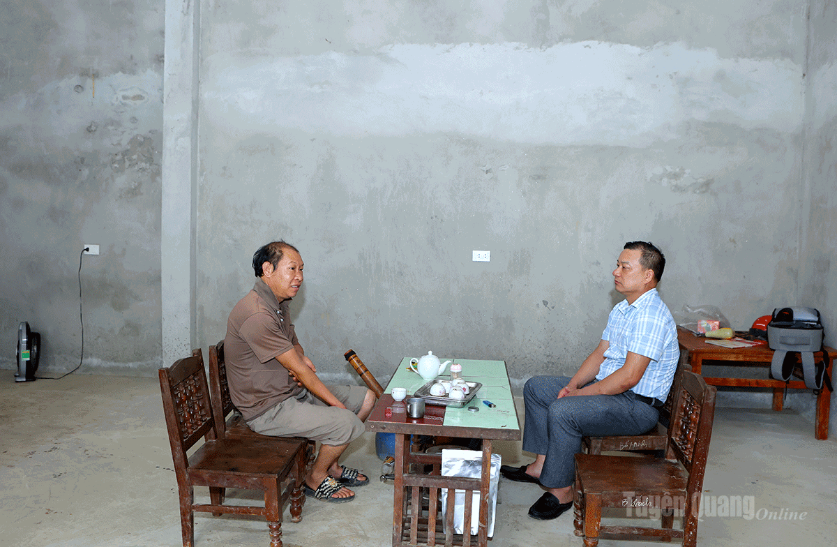 Gia đình ông  Triệu Sần Sồ, thôn Lùng Vài 1 được hỗ trợ 40 triệu đồng làm nhà ở, giúp ổn định cuộc sống.