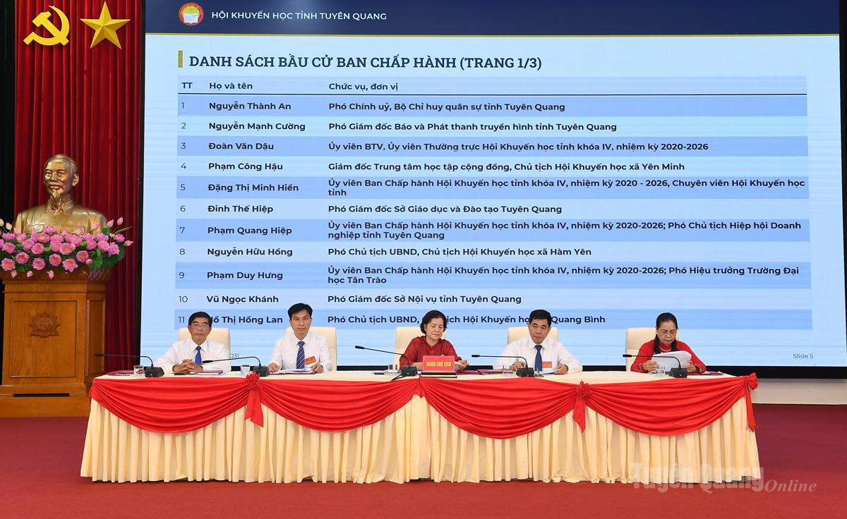 Đoàn Chủ tịch điều hành đại hội.