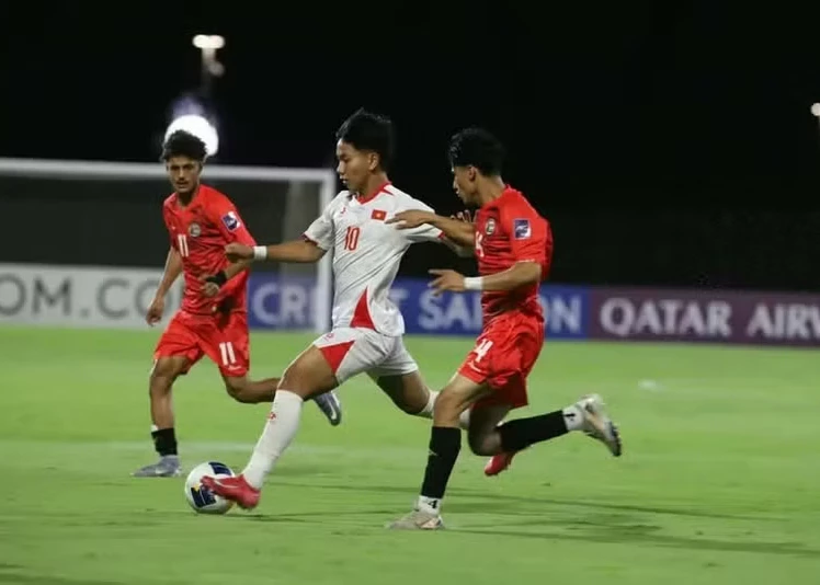 The match between Viet Nam and Yemen at the AFC U17 Asian Cup. (Photo: VFF)