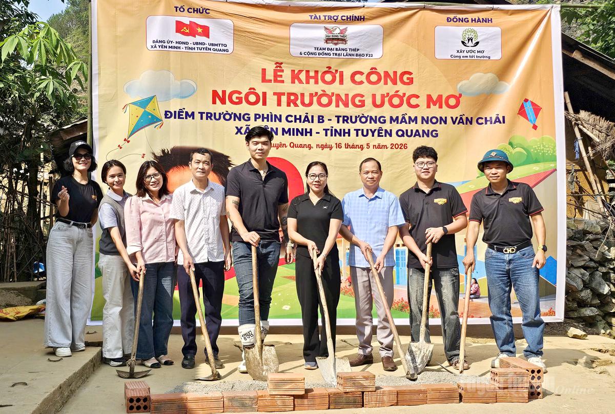 Nhà tài trợ và xã Yên Minh khởi công điểm trường Phìn Chải B.