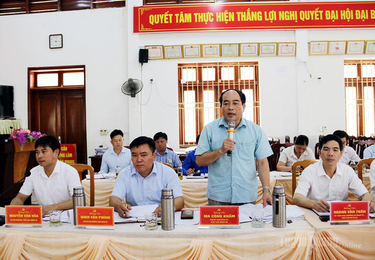 Lãnh đạo UBND xã Thượng Lâm giải trình làm rõ nội dung liên quan đến lãnh đạo thực hiện nhiệm vụ đảm bảo tăng trưởng kinh tế.