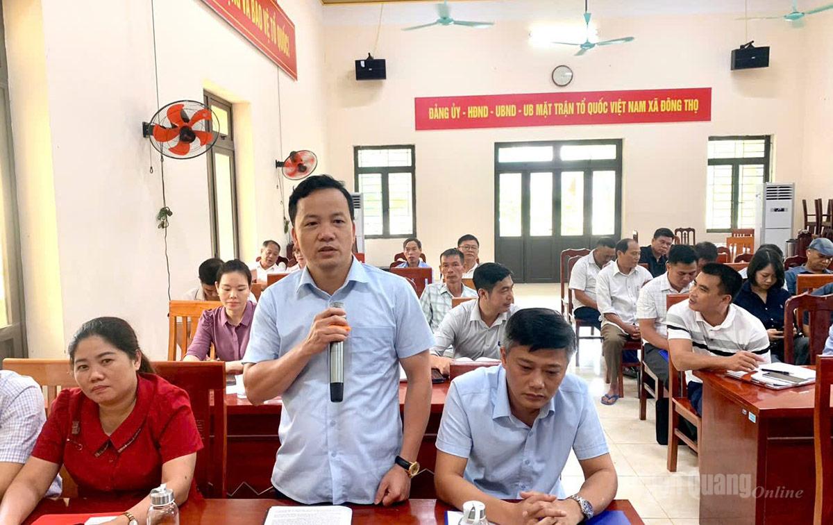 Đại biểu phát biểu ý kiến phát triển vùng nguyên liệu dâu tằm giai đoạn 2026-2030.