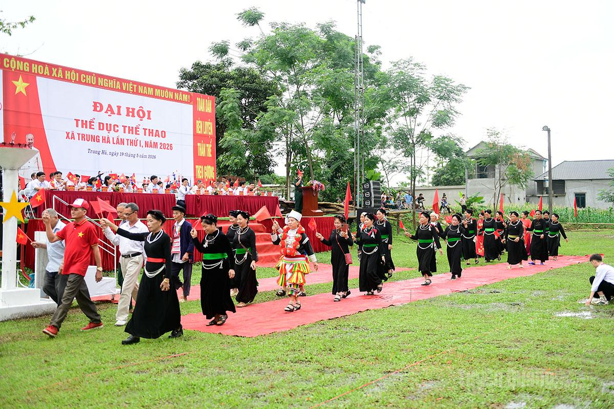 Màn biểu diễn diễu hành tại Đại hội.
