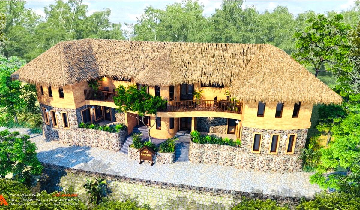 Ngôi nhà nghỉ đẹp như trong câu truyện cổ tích, trong khu nghỉ dưỡng Panhou Retreat Thông Nguyên.