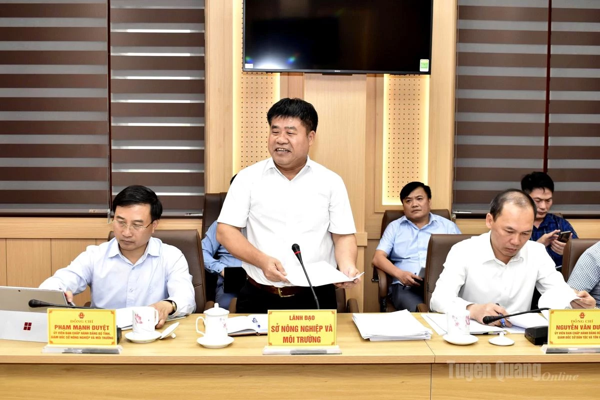 Lãnh đạo Sở Nông nghiệp và Môi trường báo cáo chương trình mục tiêu quốc gia giai đoạn 2026-2035.