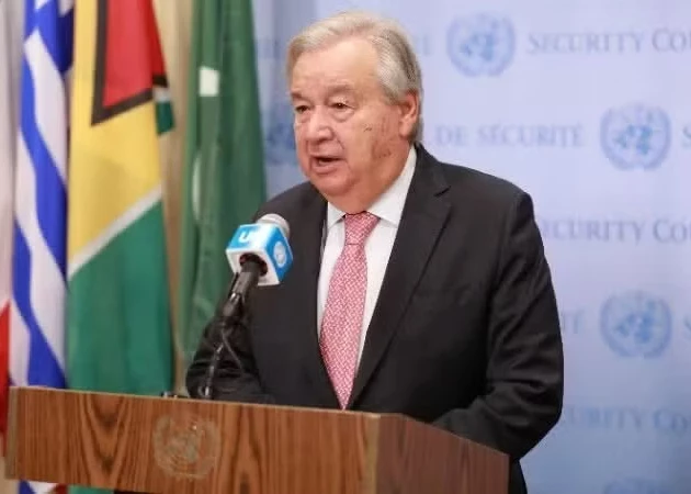 United Nations Secretary-General António Guterres speaks at a press conference in New York City. (Photo: Xinhua/VNA)