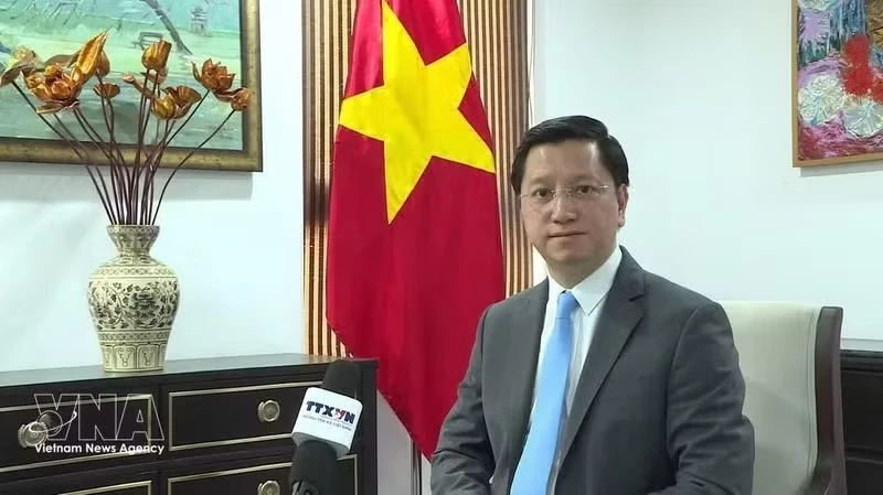 Vietnamese Ambassador to India Nguyen Thanh Hai in an interview granted to the Viet Nam News Agency (Photo: VNA)