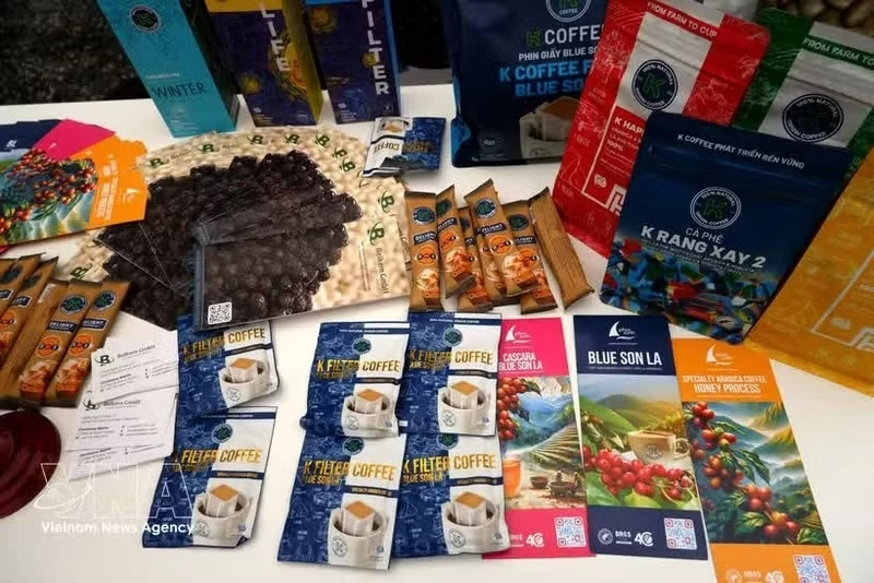 Vietnamese coffee products are promoted at Kaffee Campus 2026. (Photo: VNA)