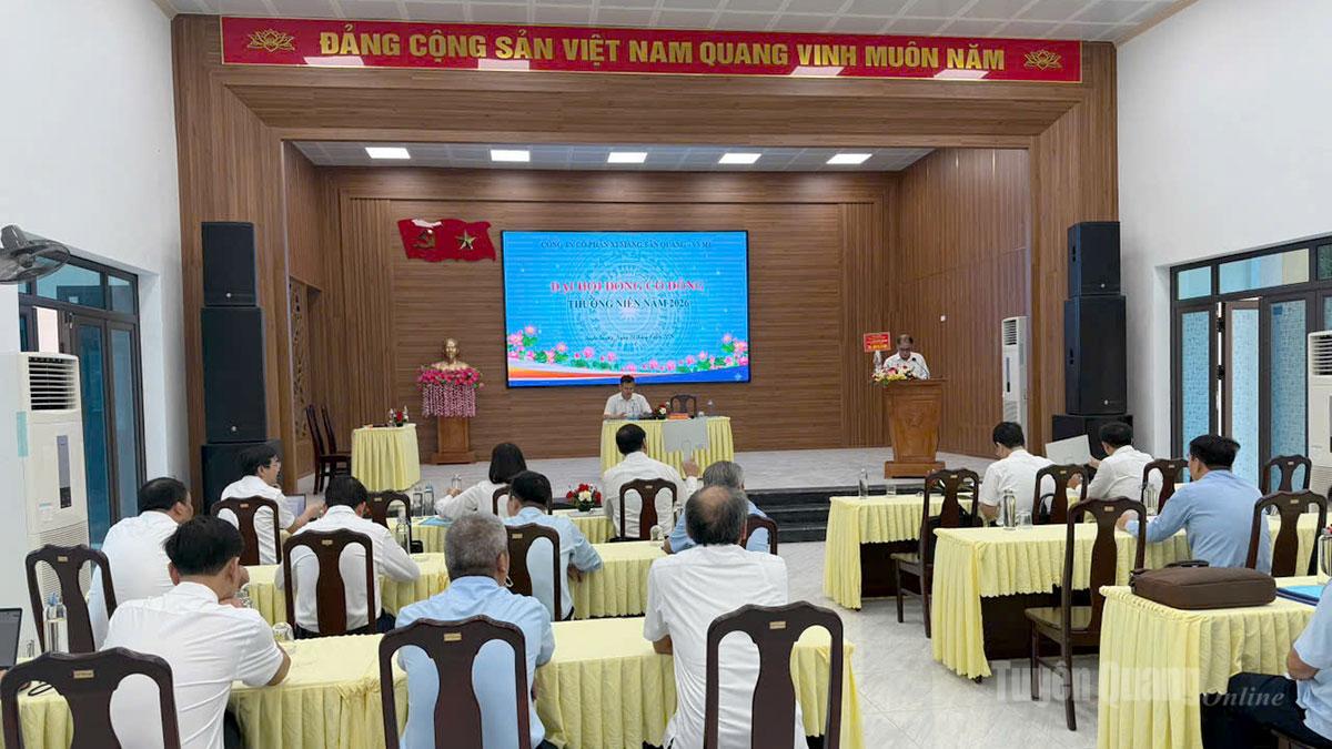 Đại hội đồng cổ đông năm 2026 của Công ty cổ phần xi măng Tân Quang được tổ chức thường niên là cơ sở quan trọng để Công ty tiếp tục phát huy nội lực, nâng cao hiệu quả sản xuất kinh doanh.