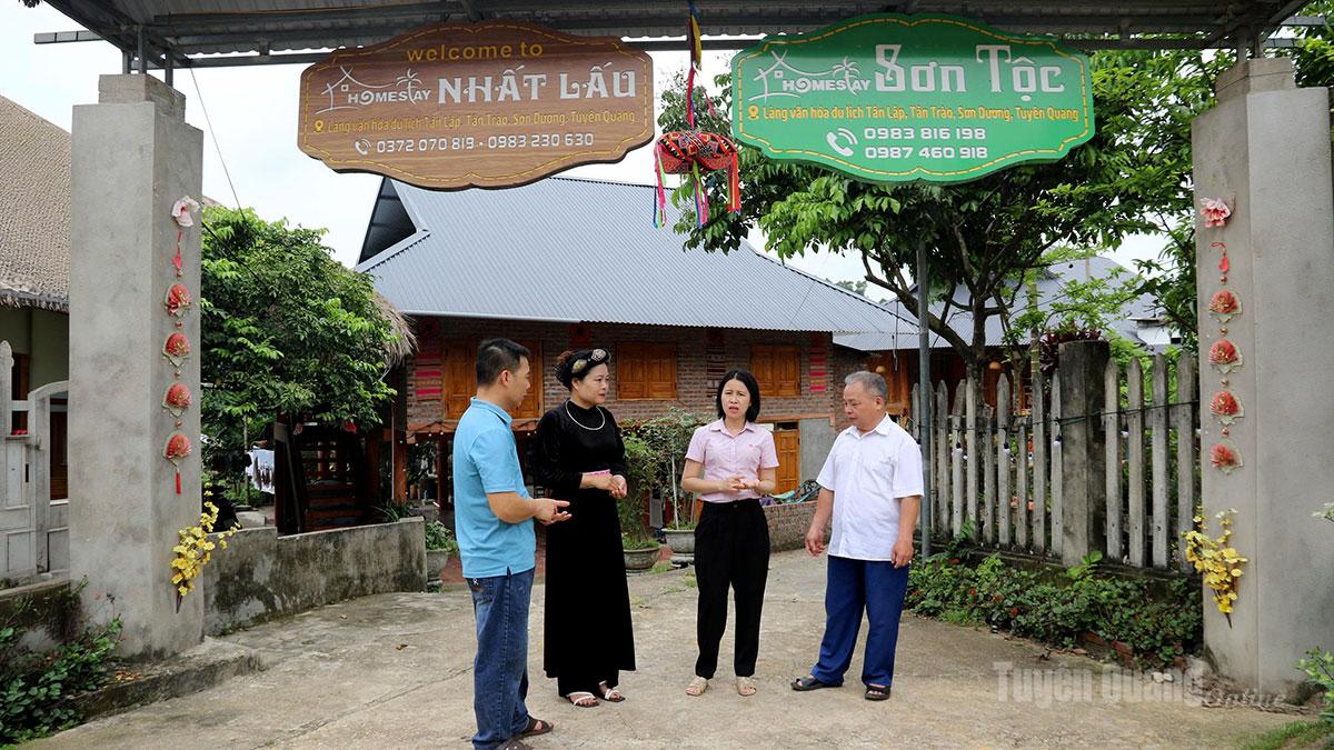 Từ nguồn vốn vay Ngân hàng CSXH, gia đình anh Hoàng Văn Lự, thôn Tân Lập, xã Tân Trào đầu tư làm dịch vụ homestay mang lại thu nhập khá.
