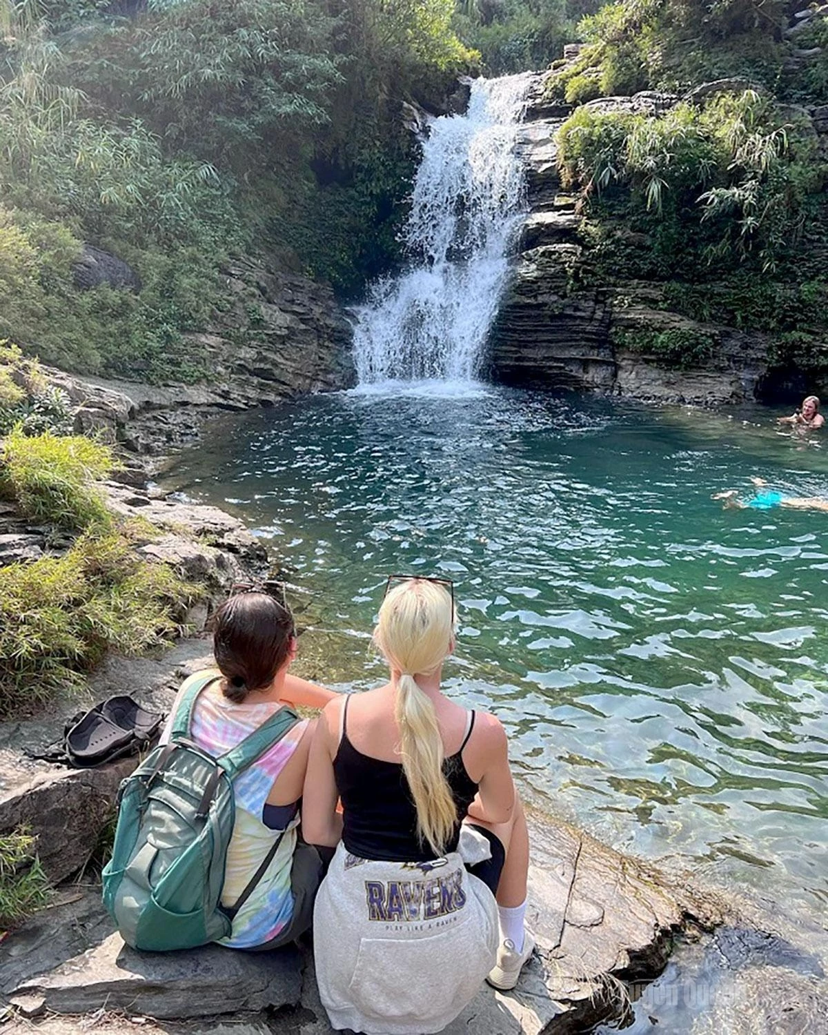 Tham Luong Waterfall is a favorite destination among international visitors.